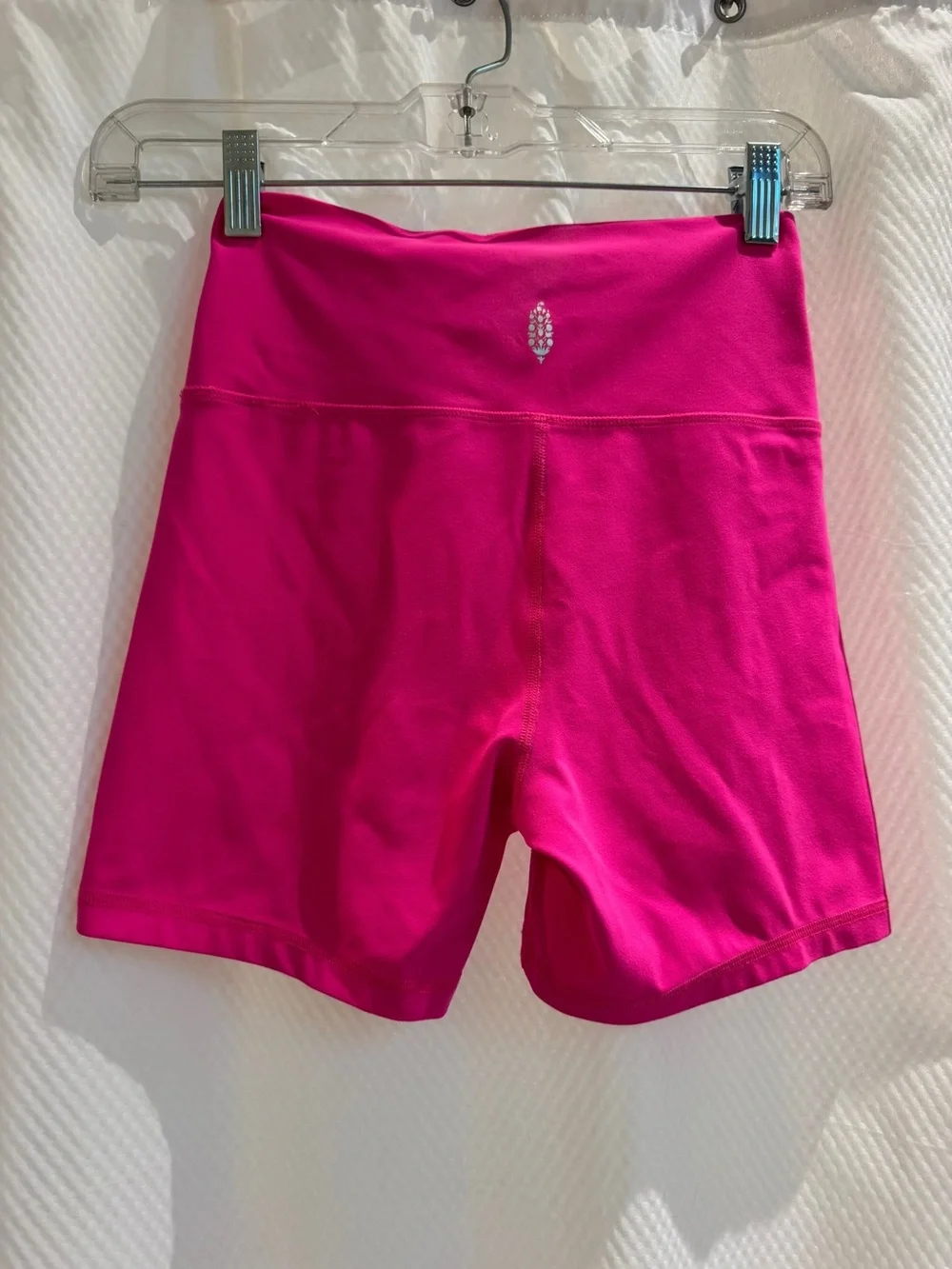 FP Movement by Free People High-Rise Bike Shorts in Hot Pink